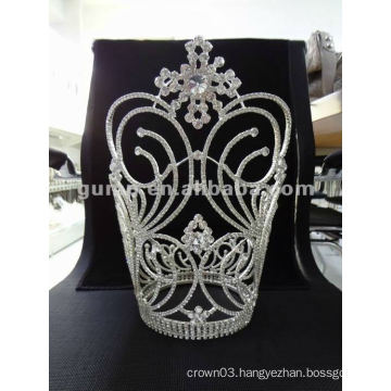 large crystal tiara 10"